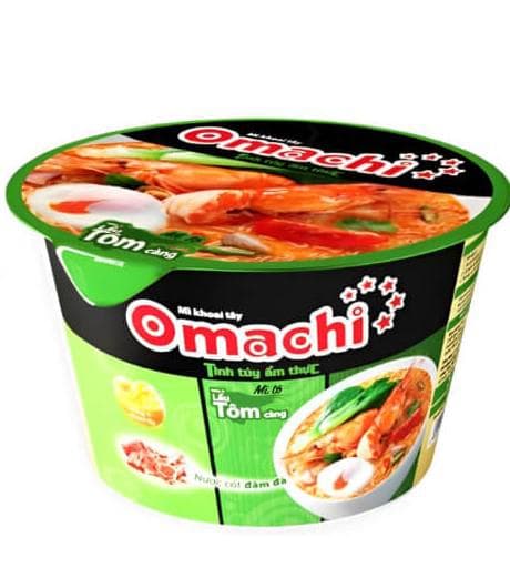 Omachi Potato Noodles Sour & Spicy Giant River Prawn Hotpot Bowl 92g (Real Potato Starch Chewy Noodles / Rich Tom Yum Broth / Ready in 3 Mins) - Image 1