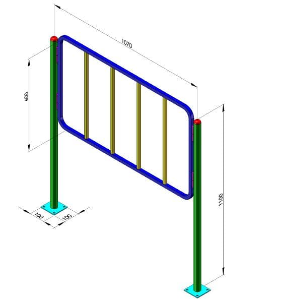 Industrial Warehouse Safety Barrier 1000 x 1100mm - Image 1